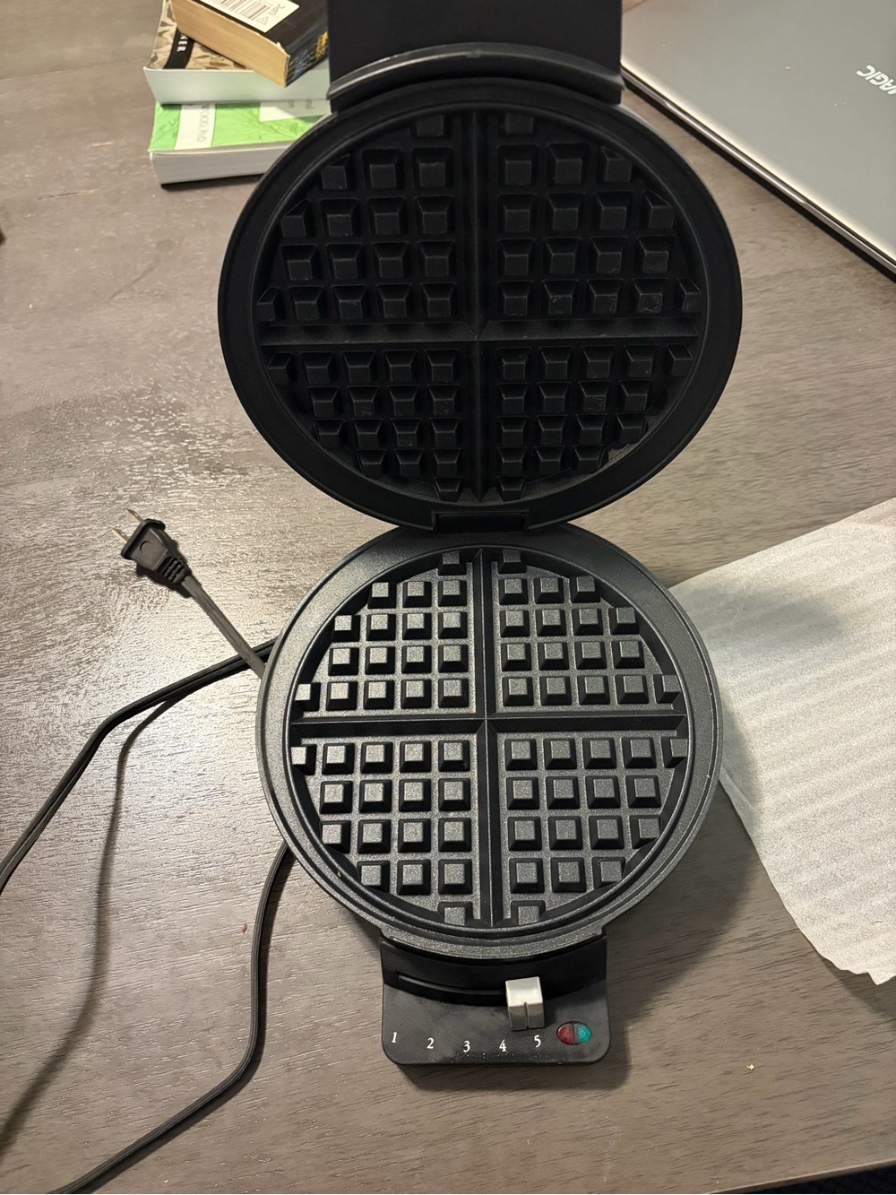 Cuisinart Black Round Belgian Waffle Maker